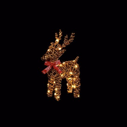 37cm M-A BO Outdoor Standing Reindeer w-40 Warm White LEDs