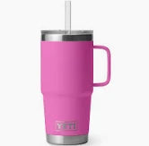 Yeti Rambler 25 OZ (739 ML) Straw Mug Tropical Pink