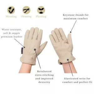 Leather Water Resistant KS Gloves Mens M