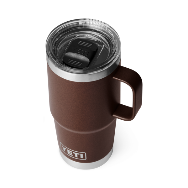 YETI RAMBLER 20 OZ TRAVEL MUG  WETLANDS BROWN