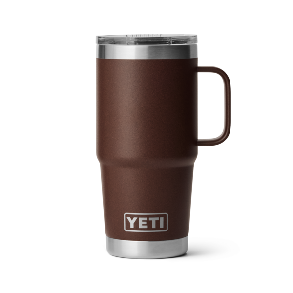 YETI RAMBLER 20 OZ TRAVEL MUG  WETLANDS BROWN