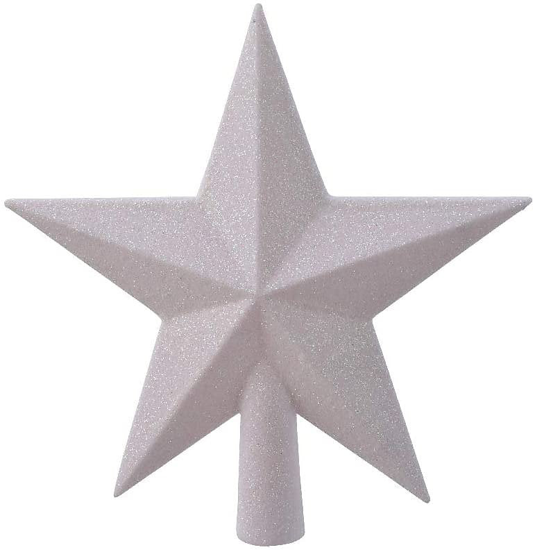 Treetopper shatterproof glitter white/iris L.4.2cm x W.19cm x H.19cm