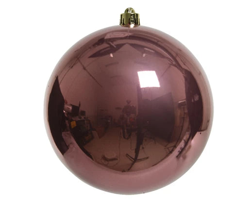 Baubles shatterproof shiny velvet pink 20cm