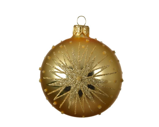 Bauble glass matt snowflake