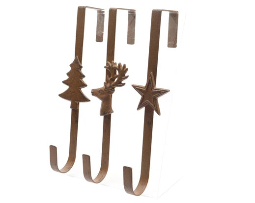 Wreath holder iron wreath 3ass brown