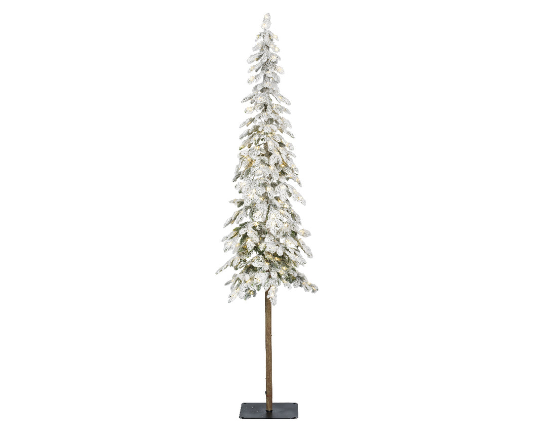 Snowy Alpine fir tree indoor LED 6ft 180cm