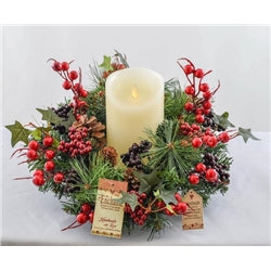 WOODLAND BERRY CANDLE WREATH (CANDLE NOT INCLUDED) 35x35x12 cm