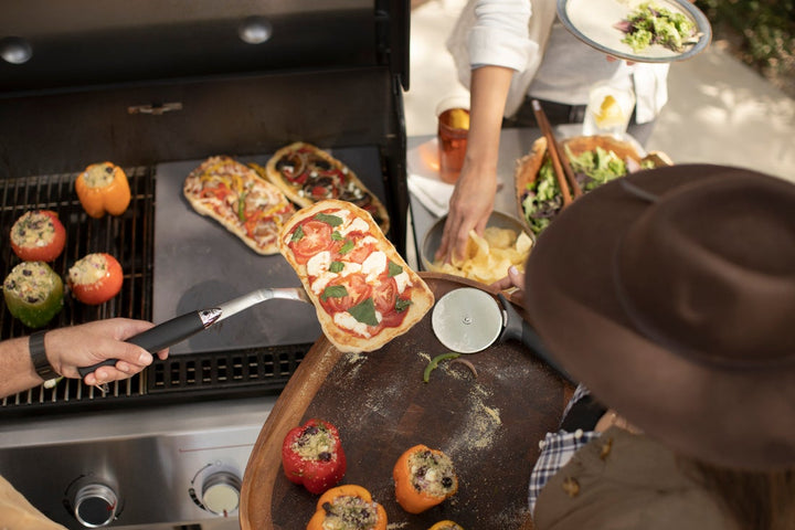 Cooking pizza on Weber Genesis E-435 Gas BBQ in Ireland 